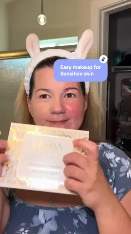 Easy mom makeup ASMR for sensitive skin from @Laura Geller Beauty #rosacea #acneproneskin #millennialsoftiktok #toddlermomlife #lauragellerbeauty 