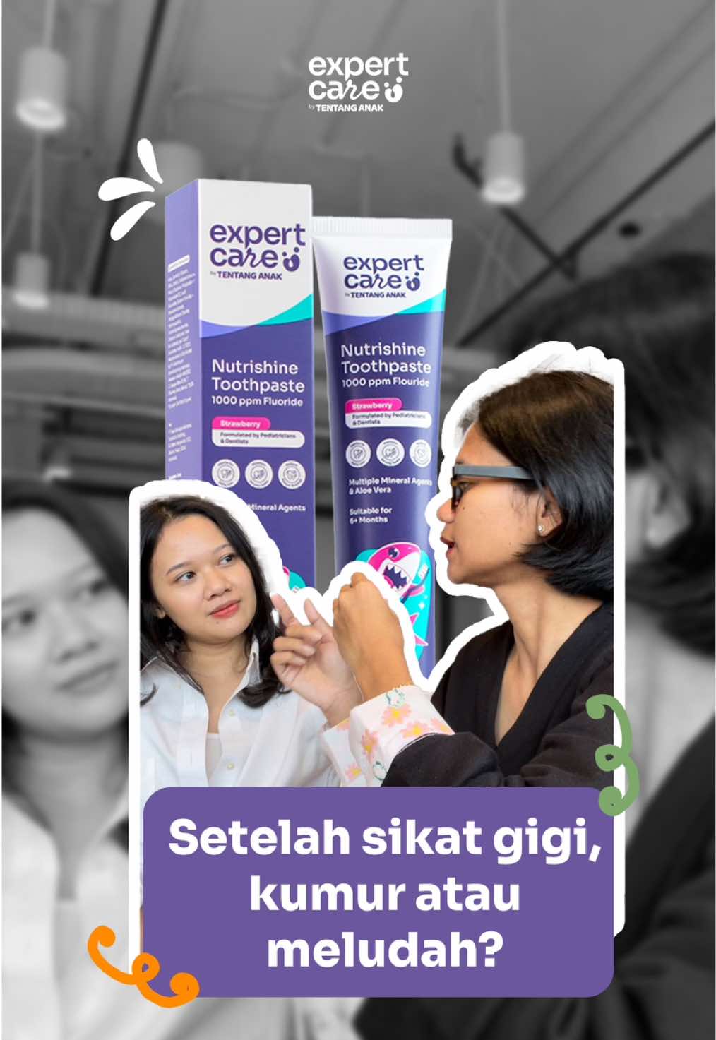 Siapa yang baru tau kalau sehabis sikat gigi gak perlu dikumur-kumur? Tapikan kadang rasanya aneh yaaa. Maka dari itu kita harus pilih pasta gigi yang tepat untuk anak bun 💜 Pastikan jaga kesehatan gigi dengan sikat gigi 2x sehari dengan pasta gigi dengan fluoride 1000 ppm & kalsium fosfat sejak gigi pertama tumbuh! 💜 #pastagigianak #pastagigi #gigianak 