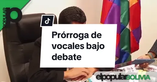 Prórroga de vocales bajo debate La Comisión de Justicia Plural definirá si aprueba o rechaza el proyecto de ley que busca prorrogar a los vocales del TSE. El senador Luís Adolfo Flores señaló que la iniciativa, presentada por Pedro Benjamín Vargas, no fue consultada en bancada y adelantó que no la respaldará. #ElPopular #ElPopularBolivia #PopBolivia #PopNews