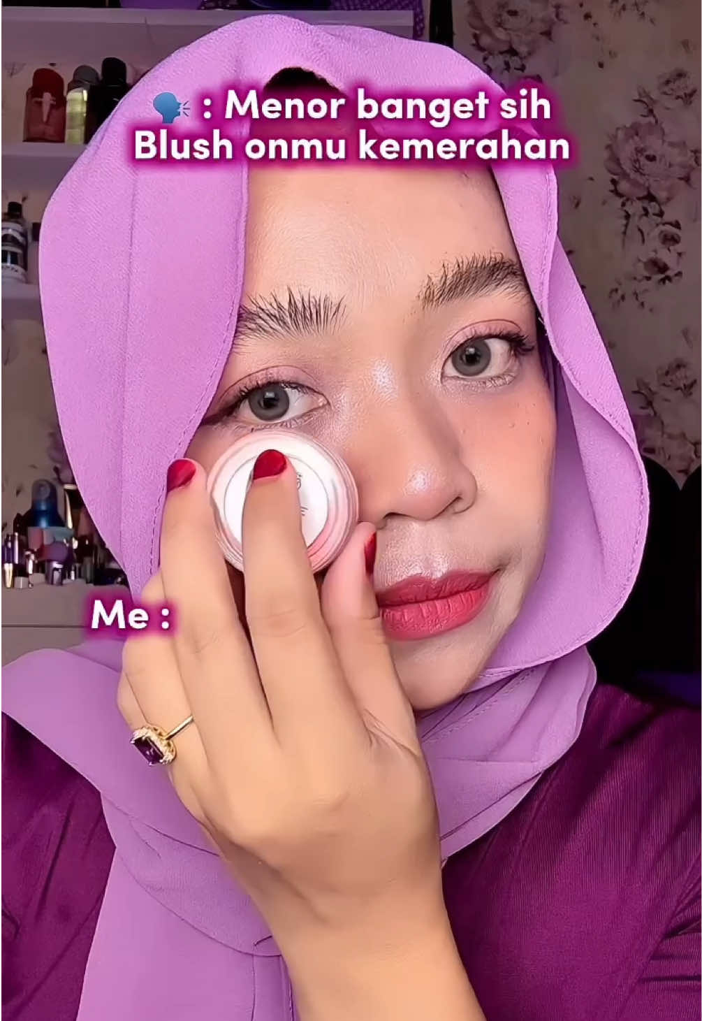 Biarin makin ku merahin 🤪🤪 #pov #blushon #hanasui #perfectcheekblush #makeup 