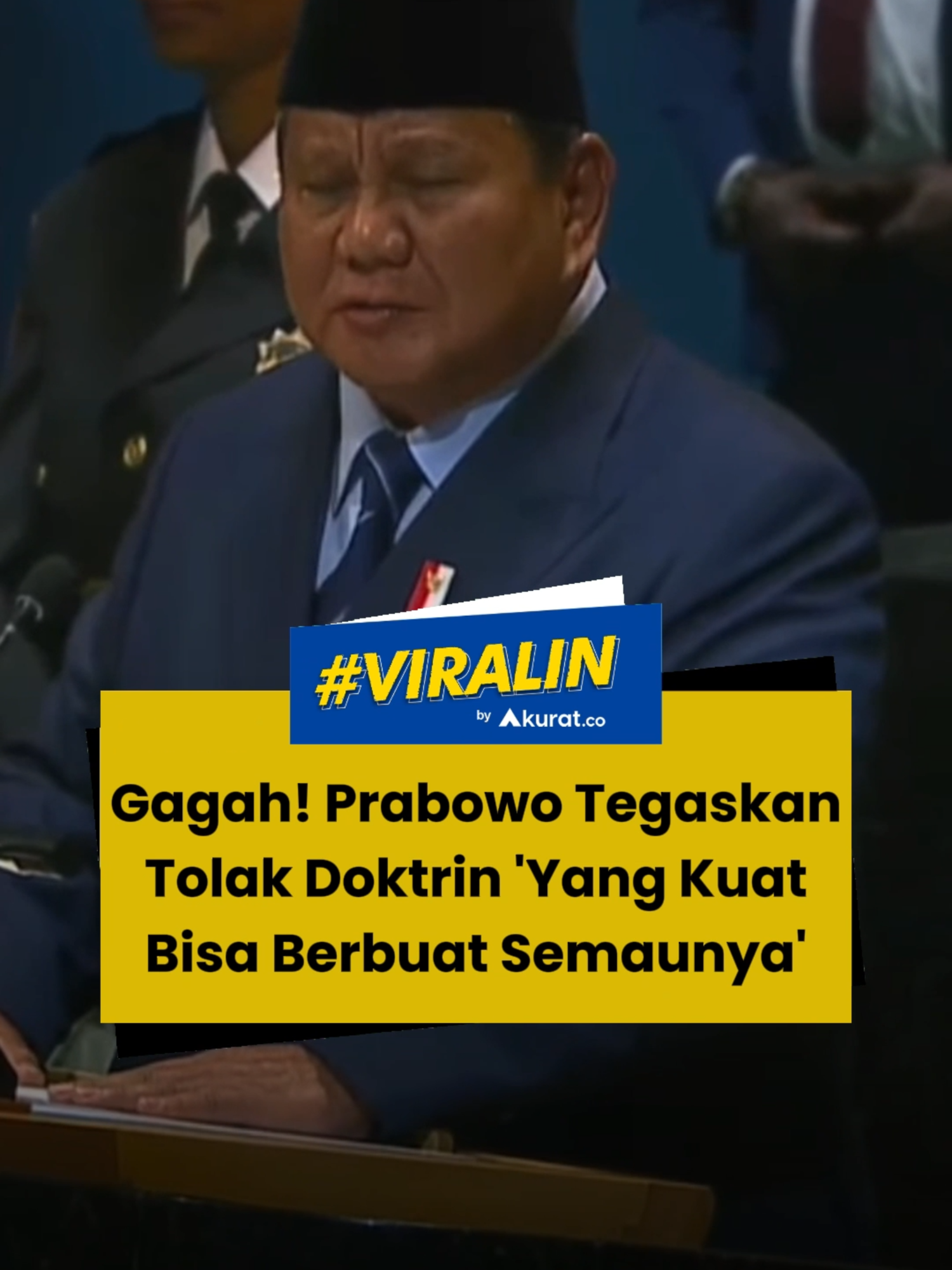 Prabowo menyatakan bahwa kekuatan tidak bisa membenarkan, tetapi kebenaran pasti benar. Prabowo juga mengingatkan bahwa meski memiliki latar belakang berbeda, seluruh umat manusia berkumpul di ruang sidang itu sebagai satu keluarga besar. Prabowo menegaskan Indonesia menyatakan kesiapannya untuk mengerahkan puluhan ribu putra-putri bangsa sebagai pasukan penjaga perdamaian PBB. 🎥: Dok. Tim Media Prabowo. #presiden #prabowo #pbb #pidato #perdamaian #akuratco