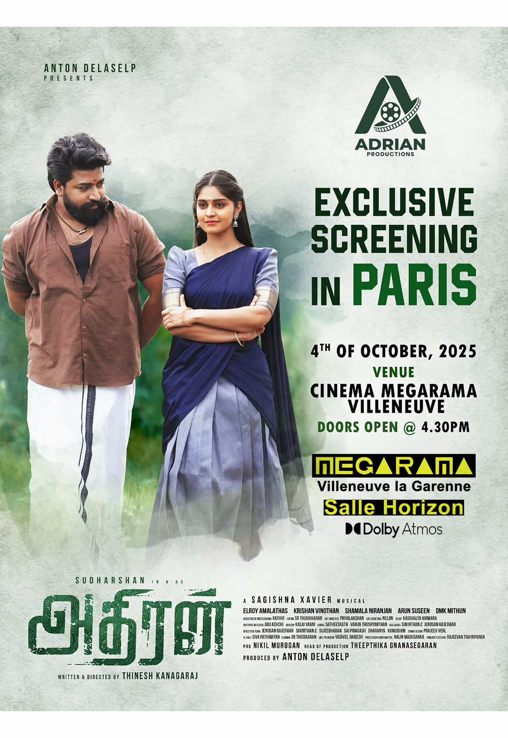 Promotion began in Paris 😇 Paris Makke, don’t forget it 04th October 2025 @MEGARAMA doors open at 4.30pm. #adhiran #tamil #movie #srilanka #paris 