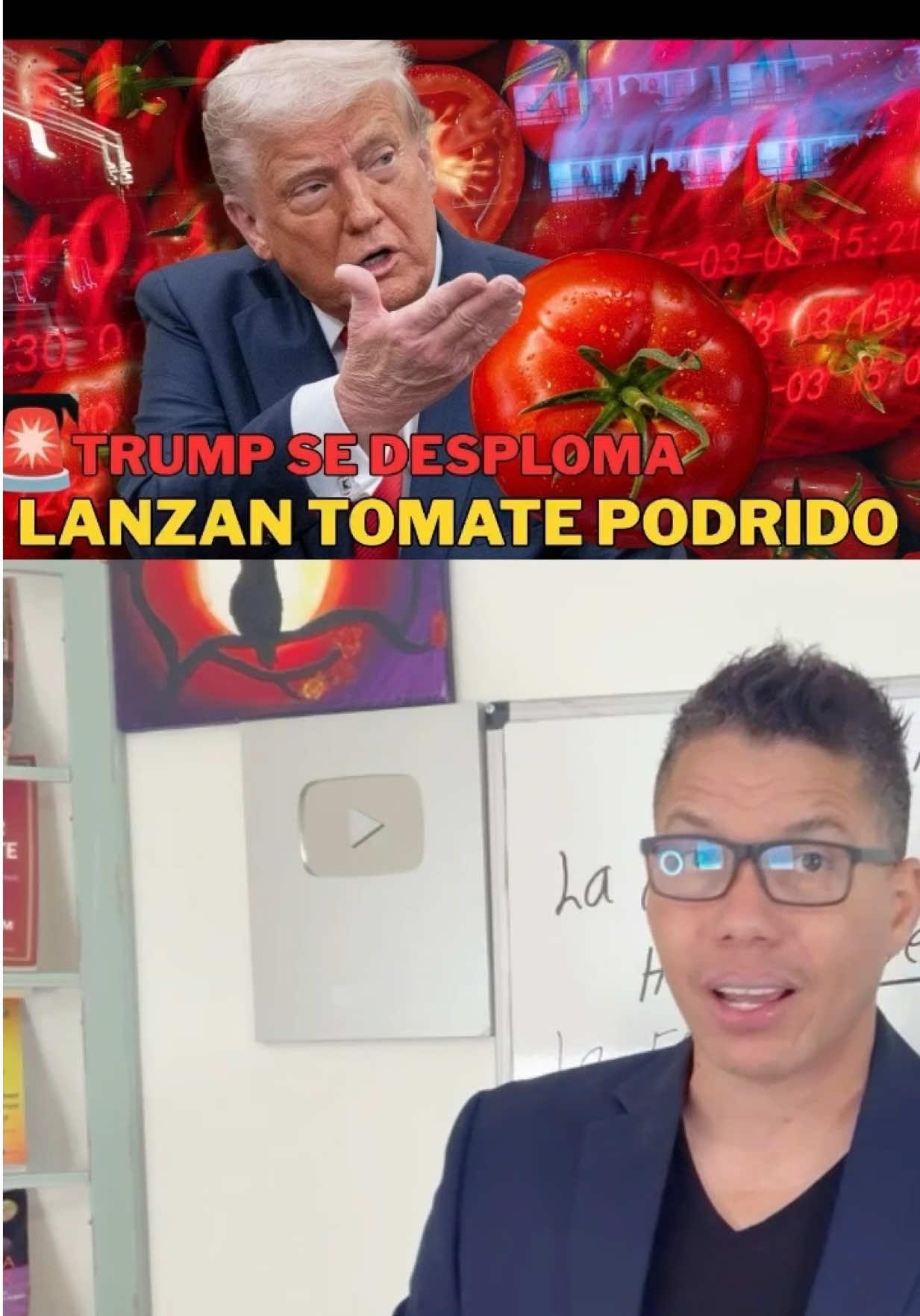 Migrantes lanzan tomate 🍅 podrido a Donald Trump 