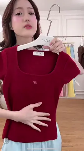 ATIPA - Eirlys Knit Top เสื้อคอยู @papitchaya.thana@papitchaya.thana #atipashop 