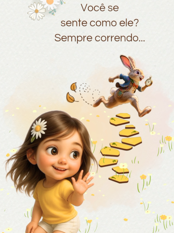 Vivemos em um mundo que aplaude a pressa, mas e se o verdadeiro sucesso estiver em honrar nosso próprio ritmo? 🧘‍♀️✨ ​Seu caminho é único. Não se compare. Sua 'Roma' está esperando por você, no seu tempo, do seu jeito. Confie no processo e aproveite a vista! 💖 #Motivação #JornadaPessoal #SeuTempo #PazInterior #Ansiedade #TodosOsCaminhos #músicagospel  #coelhocomrelogio  #alicenopaisdasmaravilhas  #todososcaminhoslevamaroma #statusvideo 