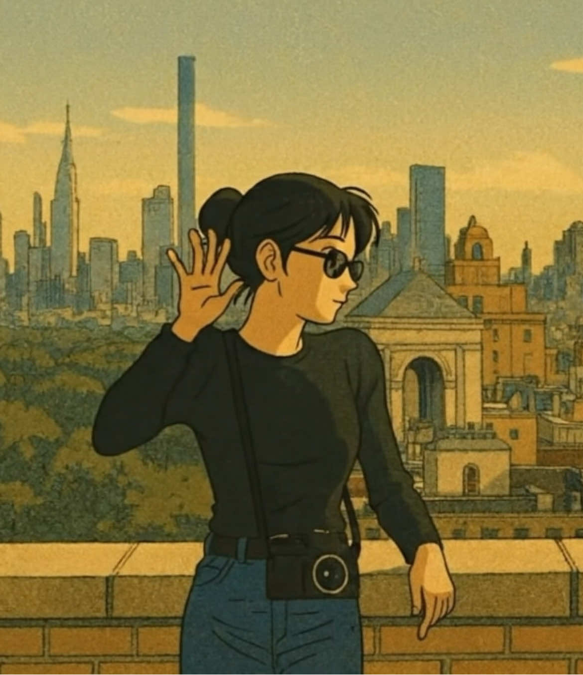Admiring the view… #animeaesthetic #anime #aesthetic #indie #ai 