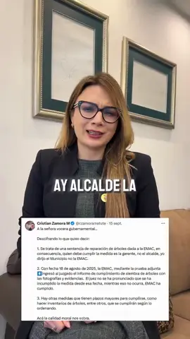 Lapidaria respuesta de la vocera del Gobierno, Carolina Jaramillo, contra el alcalde de Cuenca, Cristhian Zamora...  