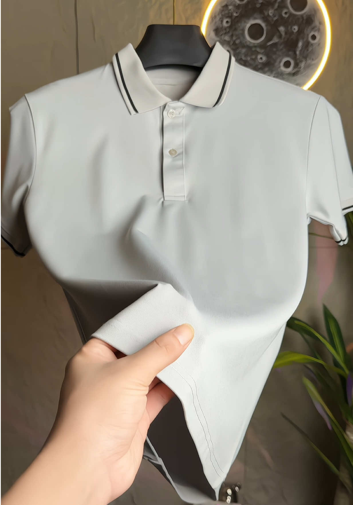 Áo Thun POLO Trơn Màu ĐEN cổ bẻ Vải Cá Sấu 4 Chiều Cao Cấp Ngắn Tay Cực SangTrọng Menswear Nam Top Cộc Tay Shirt Có Cổ Tay Ngắn#aopolo #aopolonam #aophong #thoitrang #outfit 