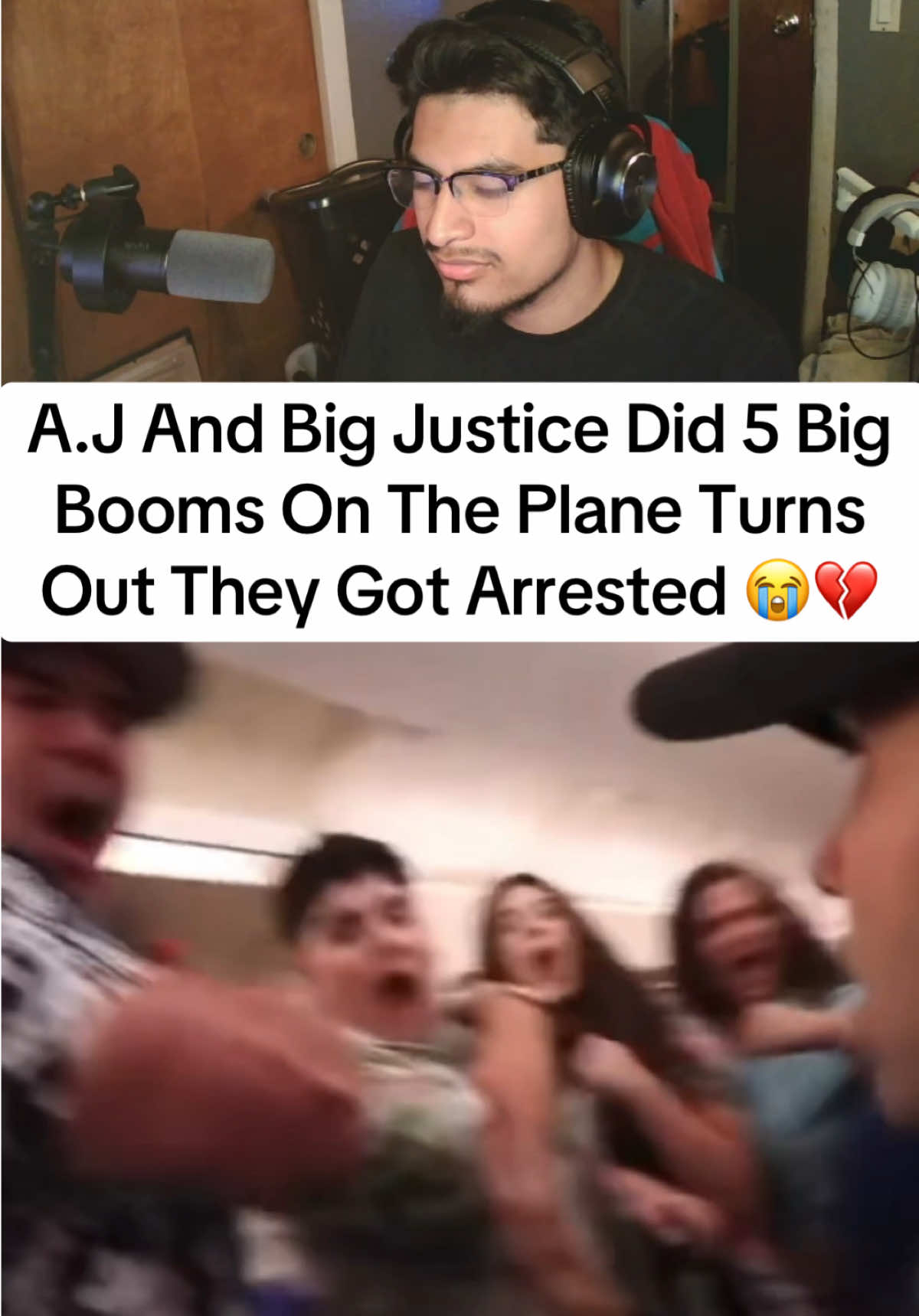 A.J And Big Justice Did 5 Big Booms On The Plane Turns Out They Got Arrested 😭💔 | #aj #bigjustice #bigboom #arrested #viral 