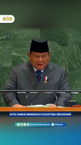 #sahabatbahari , Presiden Republik Indonesia, Prabowo Subianto , menghadiri Konferensi Tingkat Tinggi Internasional di Markas Besar PBB, New York (22/9/2025), yang membahas penyelesaian damai atas pertanyaan Palestina dan implementasi solusi dua negara. Dalam pidatonya, Presiden Prabowo menyampaikan keprihatinan mendalam atas tragedi kemanusiaan di Gaza, sekaligus menegaskan komitmen Indonesia pada solusi dua negara sebagai satu-satunya jalan menuju perdamaian yang adil dan langgeng. Indonesia juga siap berperan aktif, termasuk mengirim pasukan penjaga perdamaian. Melalui kehadirannya, Presiden Prabowo menegaskan konsistensi Indonesia dalam mendukung penuh perjuangan rakyat Palestina untuk meraih kemerdekaan dan kedaulatan sebagai negara merdeka. #panganbiru #2025kkprisetogether #ekonomibiruuntukindonesiaemas #saktiwahyutrenggono #kkpgoid #indonesiauntukpalestina #kttinternasional #pbb #prabowosubianto #peaceforpalestine #twostatesolution #indonesiamaju 