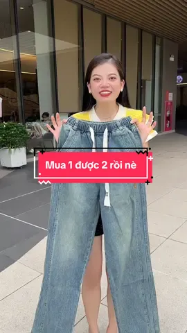 Mua 1 được 2 nè cả nhà ơi #quanjean #quanjeannam #quanjeanongrong #quanbo #quanbonam 
