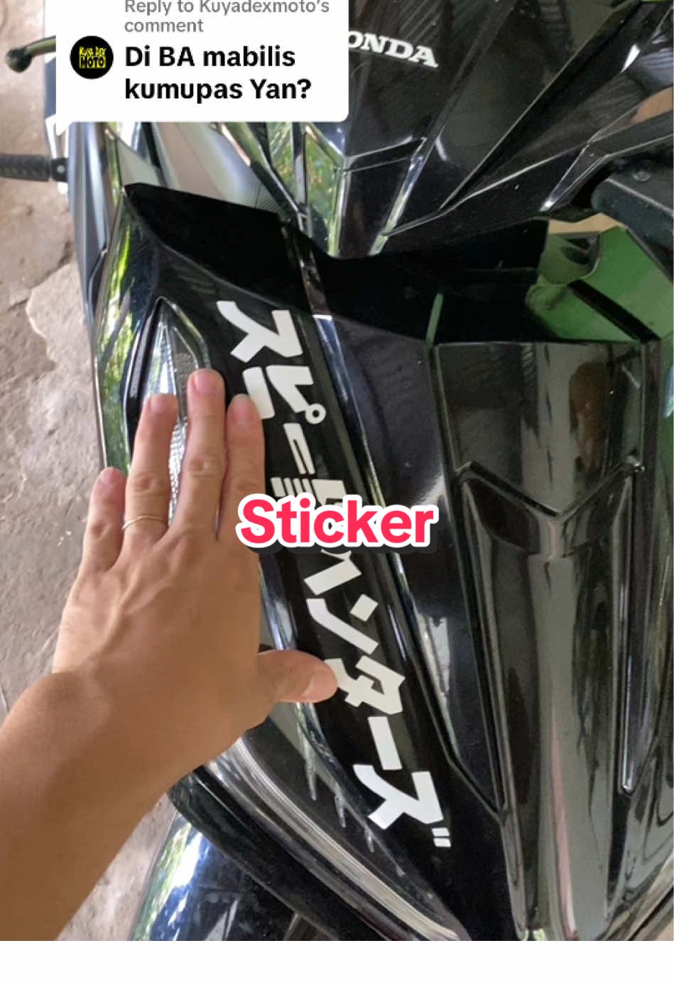 Replying to @Kuyadexmoto quality po tlga yan bossing!!! #sticker #stickerformotorcycle #decals 