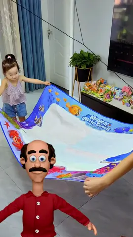 Tapete mágico de desenho com água ✨ gigante, sem sujeira e cheio de acessórios. Diversão garantida e preço imperdível! 🧡