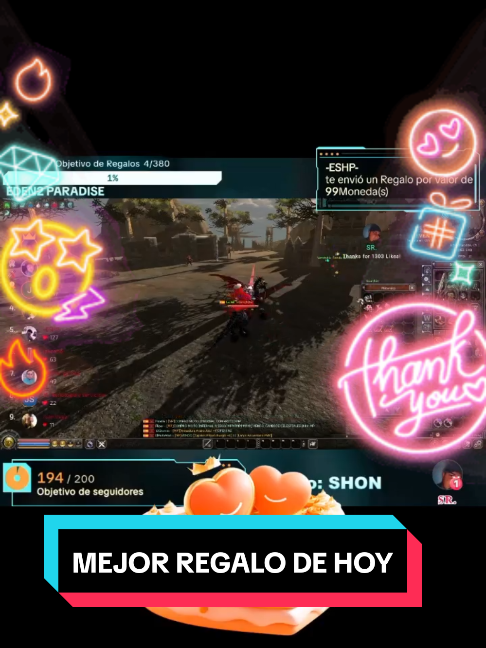 -ESHP-, gracias por tu valioso apoyo en mi LIVE. Seguiré esforzándome para crear contenido LIVE aún mejor. @-ESHP- #tiktoklive #livehighlights #livegift #levelupsparks #tartadesubidadenivel 