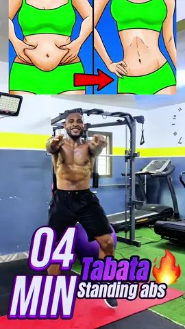 04 minutes « TABATA ABDO DEBOUT »🔥💪✅ Enregistre et essaye ça 🫵✅ BON ENTRAÎNEMENT #creatorsearchinsights  #homeworkout, #Fitness, #easyworkout, #fitnesstips, 