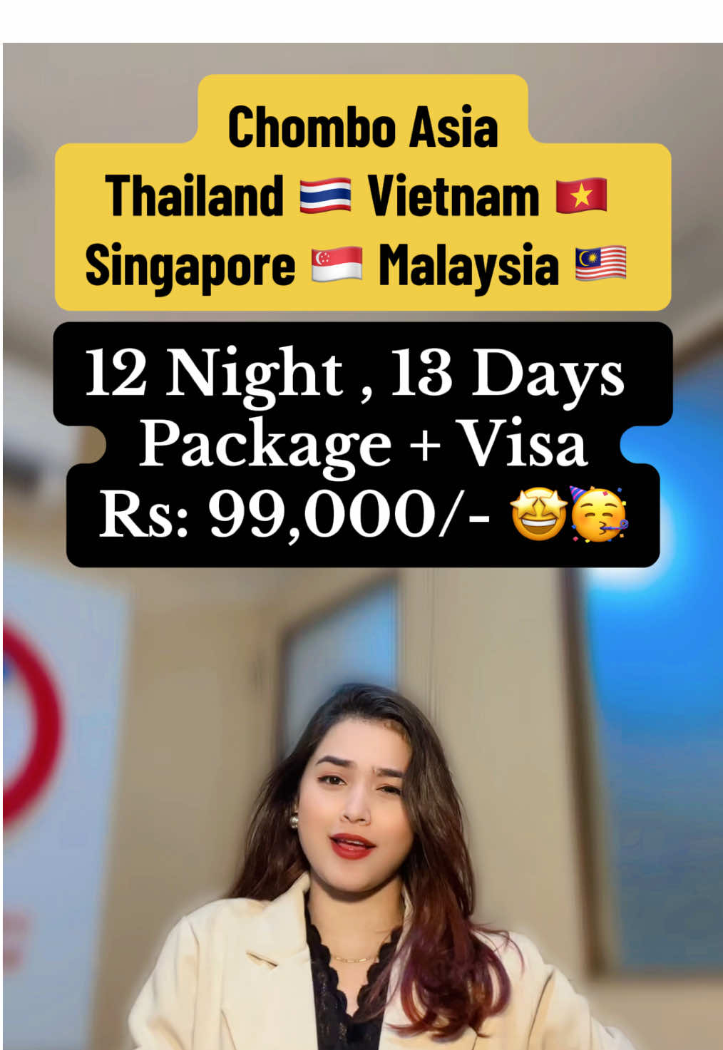 Chombo Asia 👇🏻 Thailand, Vietnam, Singapore  & Malaysia… 12N13D at just Rs: 99,000/- only 🤩🤭🙏😇  #foryoupageofficiall #creatorsearchinsights2025 #milionviews #filter #chalange 