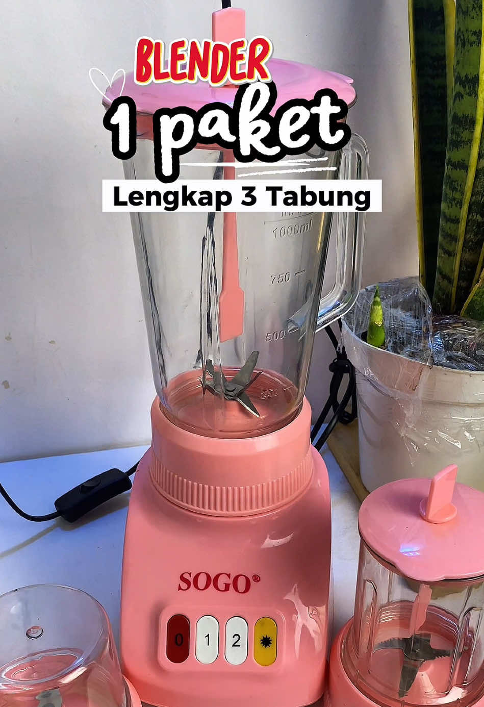 1 set lengkap blender sogo 3 tabung #blender3in1 