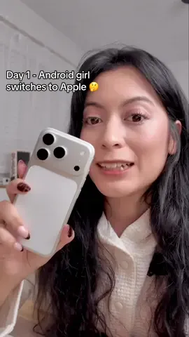 Day 1 - Android girl switching to iPhone 🍎 #iphone17 #iphone17pro #android #Tech #TikTokLearningCampaign 