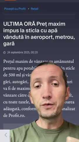Pretul apei in aeroport