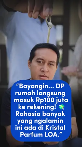 “Testimoni nyata: transaksi rumah langsung DP Rp100 juta 💎 Semua jadi lancar setelah rutin pakai Kristal Parfum LOA ✨” #MoneyMagnet #ManifestasiRezeki #LawOfAttraction #TestimoniNyata #fyp 