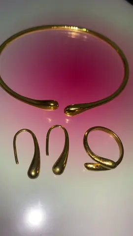 4in1 bracelet necklace rings and errings gold #fyp #4in1  #gold #viraltiktok 