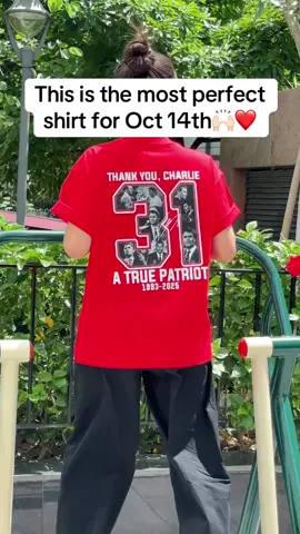 Grab now for yourself and your family❤️#wearred #october14th #ripcharliekrik #tiktokshoprestock #fyp 
