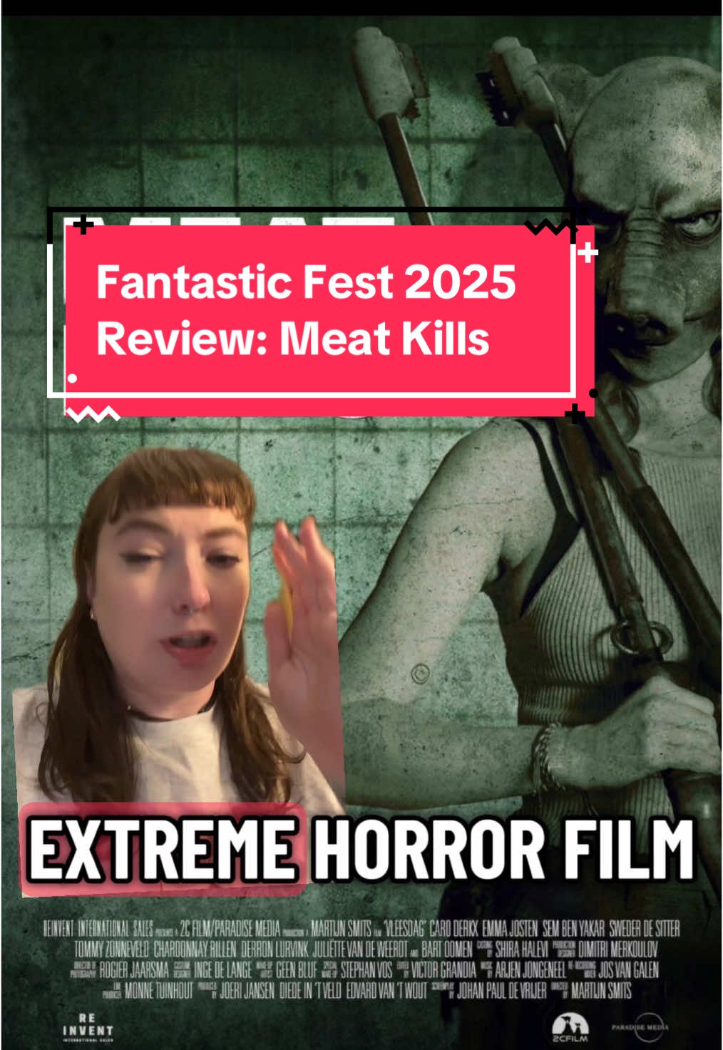 MEAT KILLS was a perfect midnight movie, especially at Fantastic Fest. The Dutch extreme horror is bloody, mean, and nonstop.  #greenscreen #fantasticfest #filmfestival #extreme #extremehorror #newhorror #horror #horrortok #horrormovie 