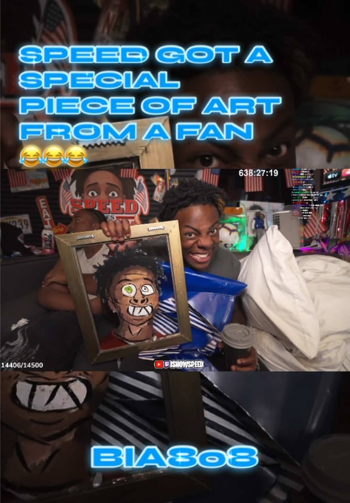 #ishowspeed fan gifts him a rare piece of art 😂😂😂😂😂😂😂.. in #seattle #washington #ishowspeedclipz #ishowspeedlive 