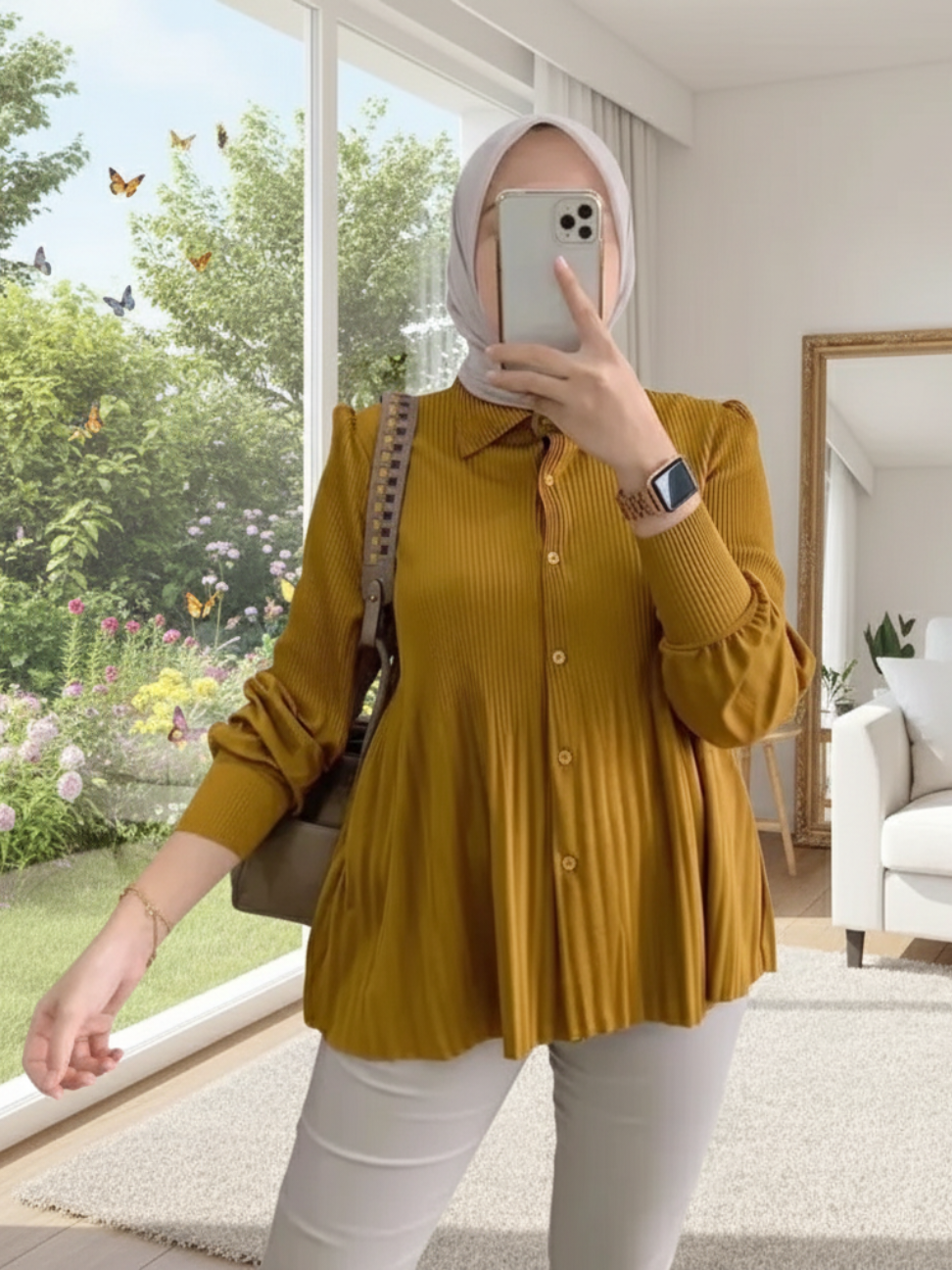 Blouse Kemeja Plisket Kekinian #atasanwanita #blouse #kemejawanita #outfitideas #promoguncang1010 