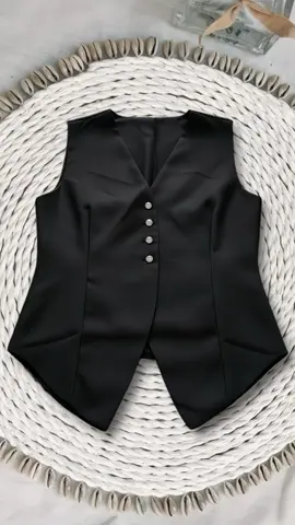 Luna Vest Top Atasan Vest Wanita Rompi Kerah V neck #vestwanita #rompiwanita #atasanwanita #fyp #bismillahfyp 