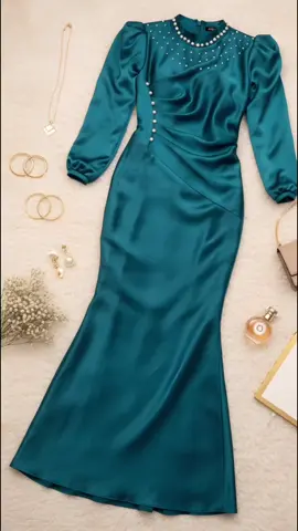 Vina dress Satin Silk Premium Dress Kondangan, brismeid, Wanita Muslim Gamis Lebaran 2025 Mewah Terbaru #dress #dresskondangan #terbaru #trending #rekomendasi 
