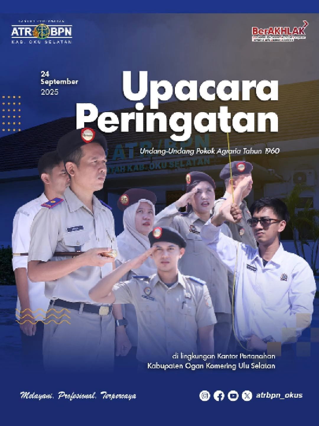 Segenap jajaran Kantor Pertanahan Kabupaten Ogan Komering Ulu Selatan melaksanakan Upacara Bendera memperingati 65 Tahun Undang-Undang Pokok Agraria (UUPA) sekaligus Hari Agraria dan Tata Ruang Nasional (Hantaru) Tahun 2025, di Halaman Kantor Pertanahan OKU Selatan, Rabu (24/9). Yuk, simak selengkapnya dalam video berikut ini! #KementerianATRBPN #ATRBPN #KantahOKUSelatan #KantorPertanahan #OKUSelatan #ATRBPNMajudanModern #MelayaniProfesionalTerpercaya