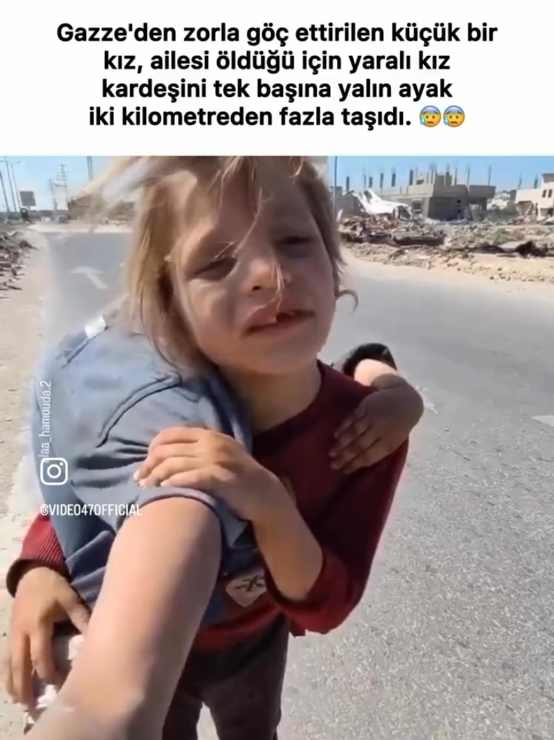 Bir çocuğun eline diken batsa; İnsanoğlu yanmalı.” #Repost #gaza #çocuklar #fyp #dualar 
