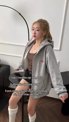 hoodie zip về đủ màu rồi ạ #hoodies #hoodiezip #myoutfit #xuhuong 