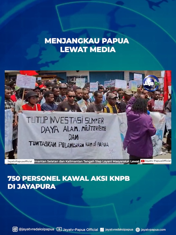 750 personel gabungan Polresta Jayapura Kota Polda Papua dan Brimob Polda Papua dalam Aksi KNPB #jayatvofficial #jayatvpapua #kotajayapura #papua #kab.jayapura #poldapapua  #polresjayapura