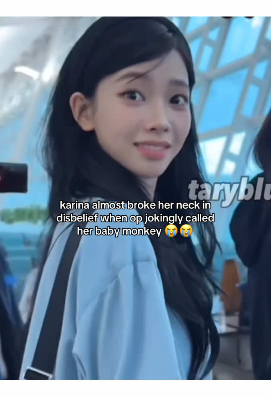 SHE WAS FLABBERGASTED 😭 #karina #aespa #fyp #pradass26xkarina #pradass26 
