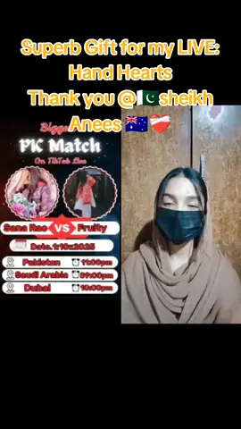 🇵🇰sheikh Anees 🇦🇺❤️‍🩹, thank you for this wonderful Gift sent in my LIVE! I'll cherish this moment forever. @🇵🇰sheikh Anees 🇦🇺❤️‍🩹 #tiktoklive #livehighlights #livegift #handhearts 