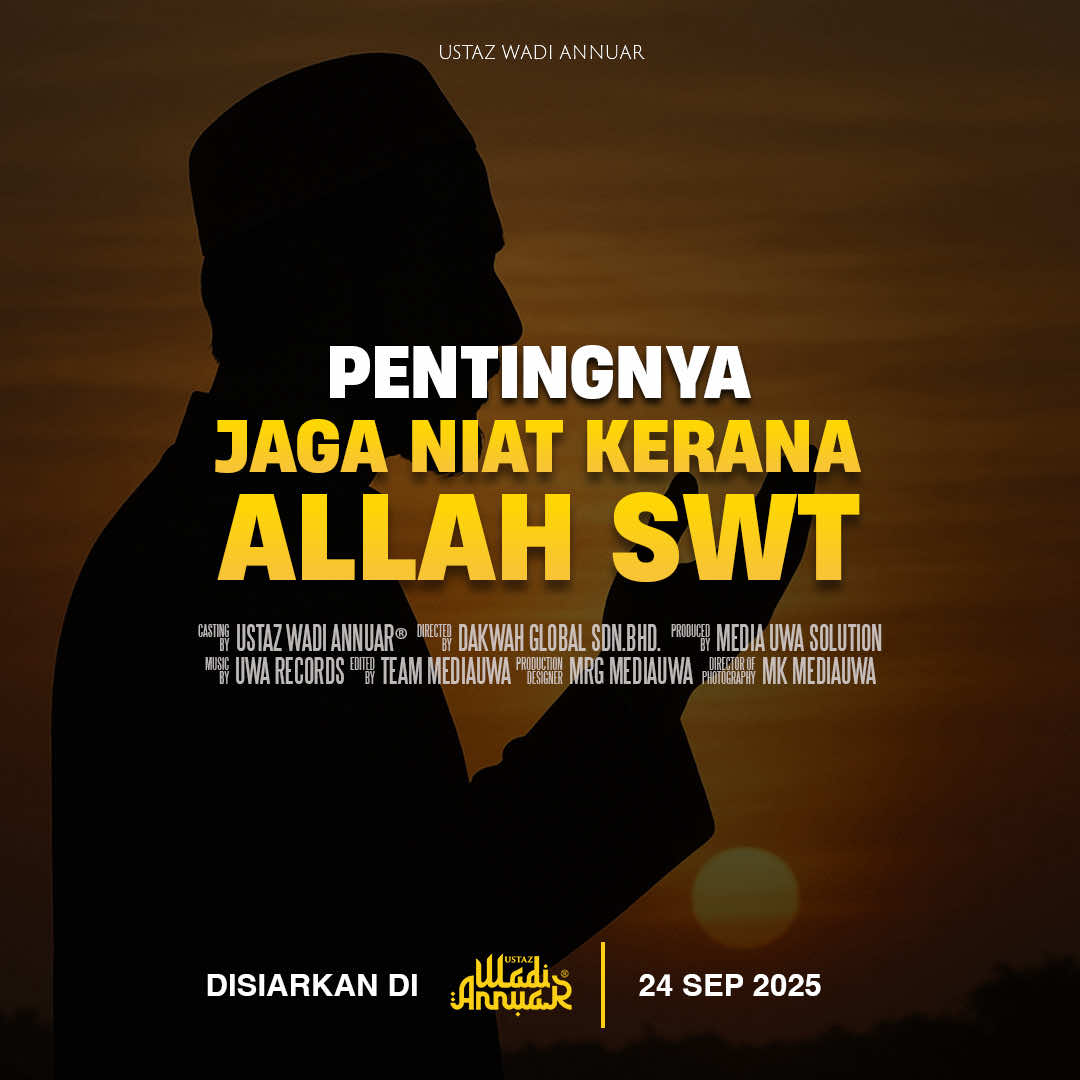 Pentingnya jaga niat segalanya kerana Allah SWT | Ustaz Wadi Annuar #ustazwadiannuar #dakwah #niat #fyppppppppppppppppppppppp #fy 