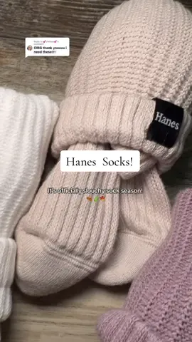 Replying to @💕chelsea💕 it’s official that slouchy sock season has begun  and @Hanes was prepared with their restock !!   ##hanes##socks##slouchysocks##tallsocks##tiktokshopcreatorpicks