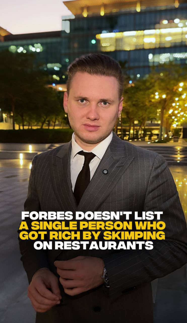 Forbes doesn't list a single person who got rich by skimping on restaurants 🍽️ Subscribe, here I tell you a lot of interesting things about living and investing in Dubai ✨