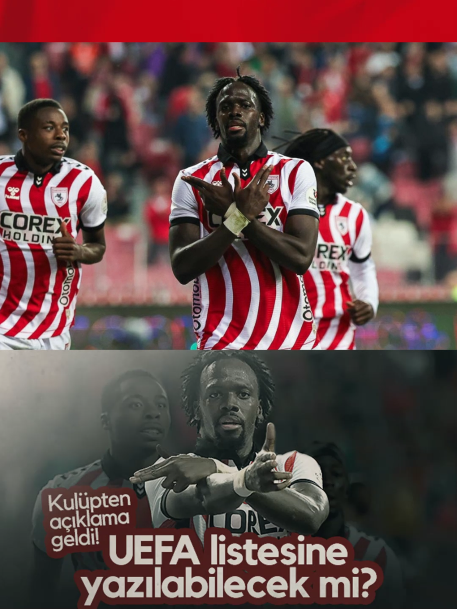 Samsunspor Başkan Vekili Veysel Bilen, sakatlanan Ebrima Ceesay yerine yeni transfer Cherif Ndiaye'yi UEFA Konferans Ligi kadrosuna eklemek için UEFA'ya başvurduklarını açıkladı. #samsun #sondakika #sondakikahaber #samsunhaber #samsunspor #futbol #uefa #uefaconferenceleague #fyp #fyppppppppppppppppppppppp #fypシ゚