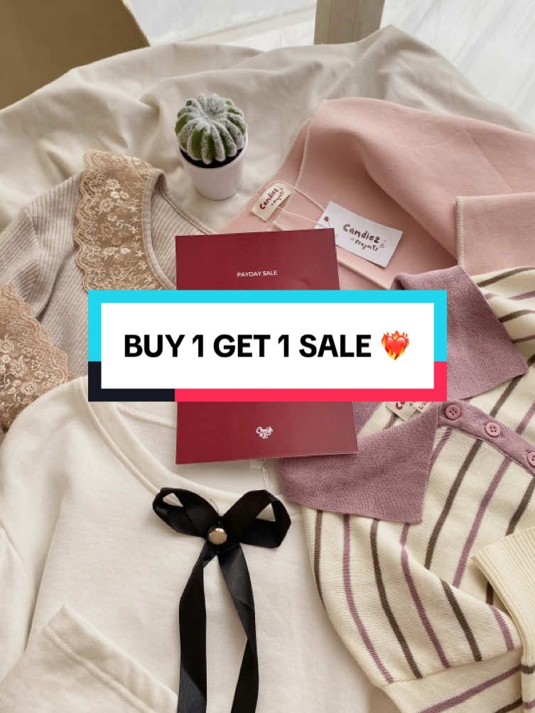 BUY 1 GET 1 start besok jam 12.00 WIB 🥰 mau spill produknya gak? 🙌🏻 #sale #promo #buy1get1 #outfitinspiration #fypシ゚ 