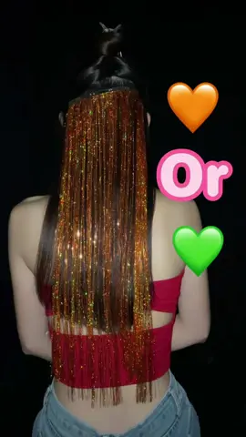 Tinsel 🧡🧡💚💚🤩🤩#tiktokshop #tinsel #y2k #hairstyle #concert 