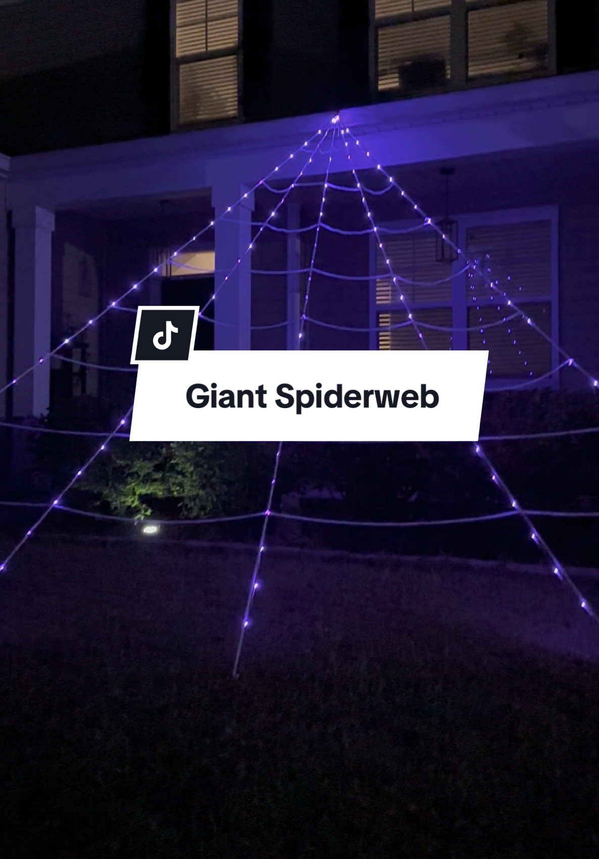 Giant spiderweb is so much fun 8 lightning mode, plus 6 hour timer #halloweendecor #halloweendecorations #outdoorhalloweendecor #halloweendiy 