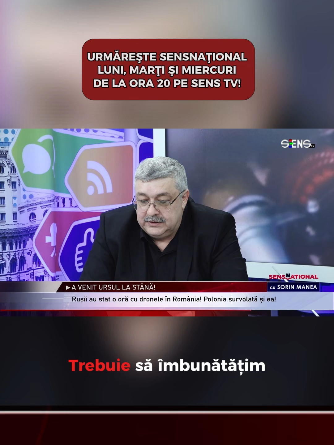 Sorin Zaharia | România trebuie să îmbunătățească protecția civilă. #senstv #ForYou #Romania #FYP #bucuresti #podcasts #Politics #Europe