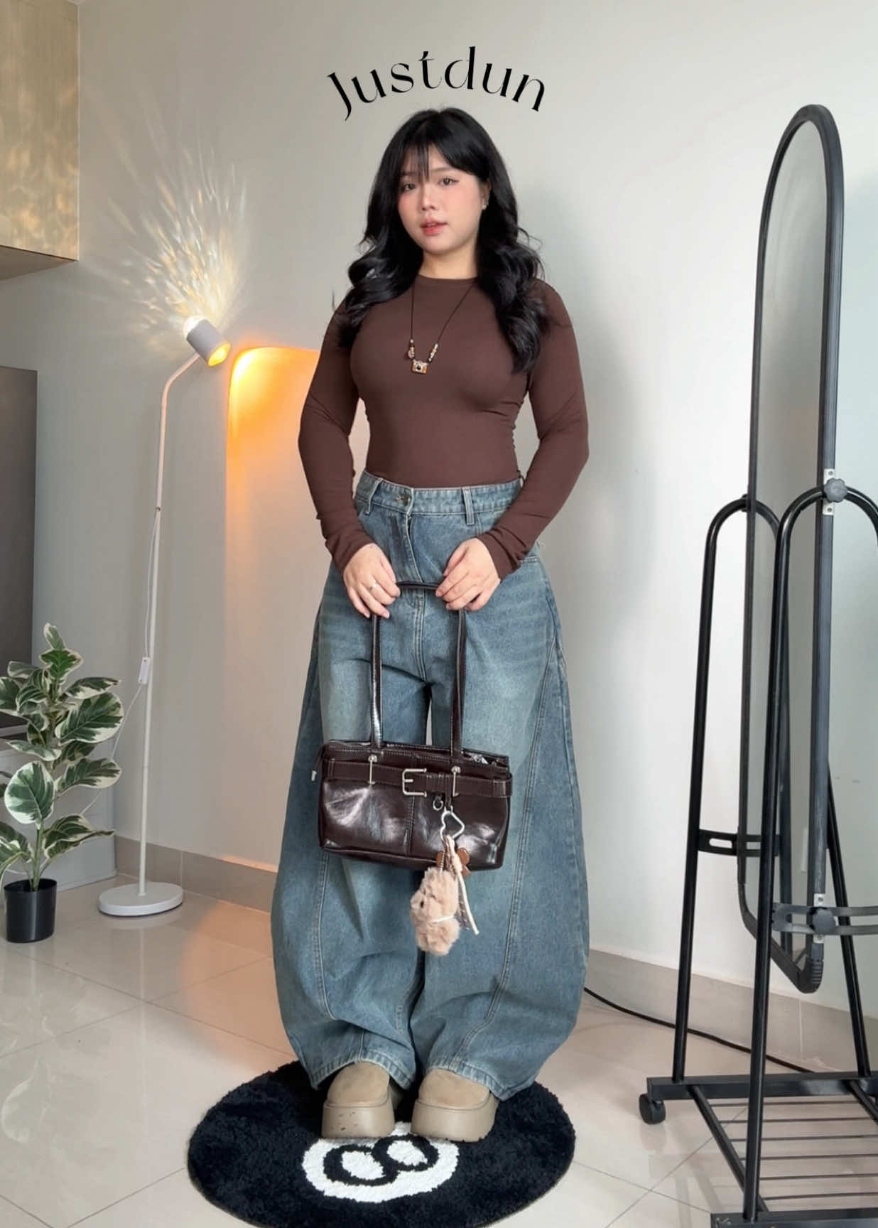 60kg & Áo ôm dài tay chất thun siêu co giãn #Justdun 🤎🐰 #mochei #review 