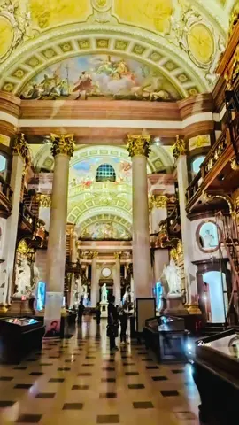 State Hall of the Austrian National Library. —— The Austrian National Library in Vienna is one of the most beautiful library rooms in the world.  Richly decorated in the Baroque style, it houses over 200,000 historic books. 🇦🇹 #library #vienna #books #booklover #bookworm 