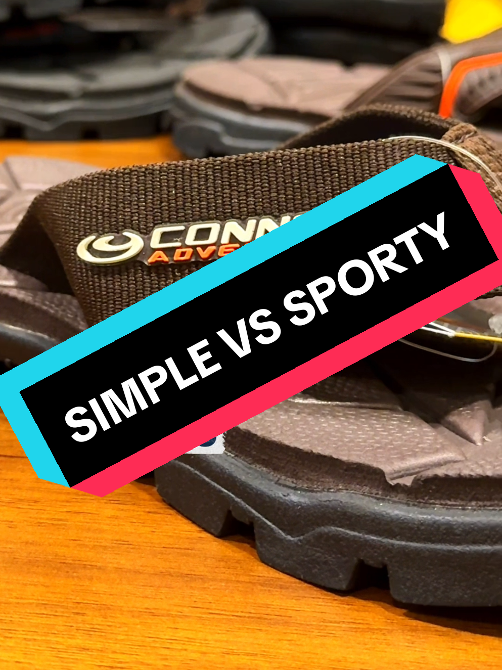 Simple vs Sporty ⚡ ➡️ Simple: ringan, santai, cocok buat daily ➡️ Sporty: keren, aktif, siap semua aktivitas Dua gaya, dua pilihan… Kamu TeamSimple atau TeamSporty? 👟🔥 #GoodmanFootwear #SandalSimple #SandalSporty #sandallokal #fypindonesia 