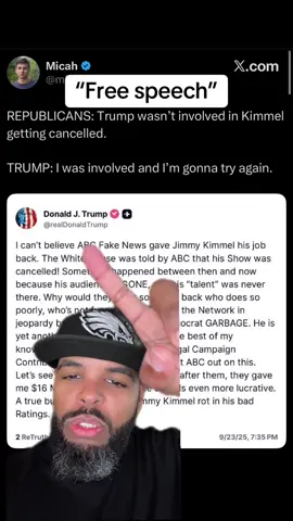 The “free speech” potus … #jimmykimmel #fyppp #fypppppppppppppp #freespeech #vote 