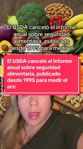 El USDA canceló el informe anual sobre seguridad alimentaria, publicado desde 1995 para medir el acceso de los hogares a alimentos. La decisión coincide con recortes al programa SNAP incluidos en la nueva ley presupuestaria. Hasta ahora, el informe reflejaba que millones de personas, entre ellas uno de cada cinco niños, enfrentan inseguridad alimentaria en EE.UU. ¿Cómo crees que afectará esta cancelación? 09/23/25 #USDA #SeguridadAlimentaria #SNAP #InseguridadAlimentaria #Majonews1 
